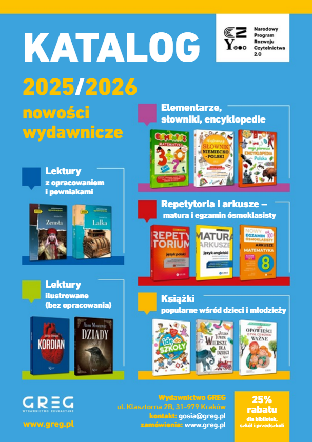 Katalog Wydawnictwa GREG na lata 2025-2026